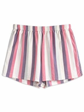 4/$20➡️ Joe Fresh Pink, White & Gray Striped Pajama Shorts – Size 1X *Flaw
